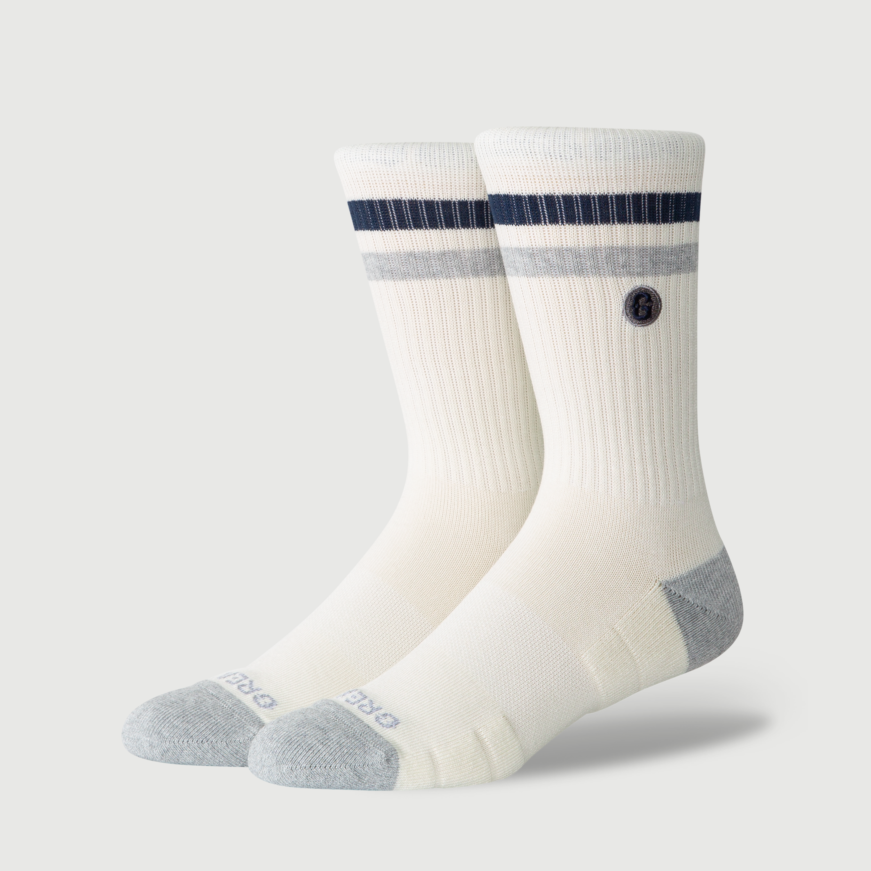 GREATS The Varsity Crew Sock - Blanco at GREATS