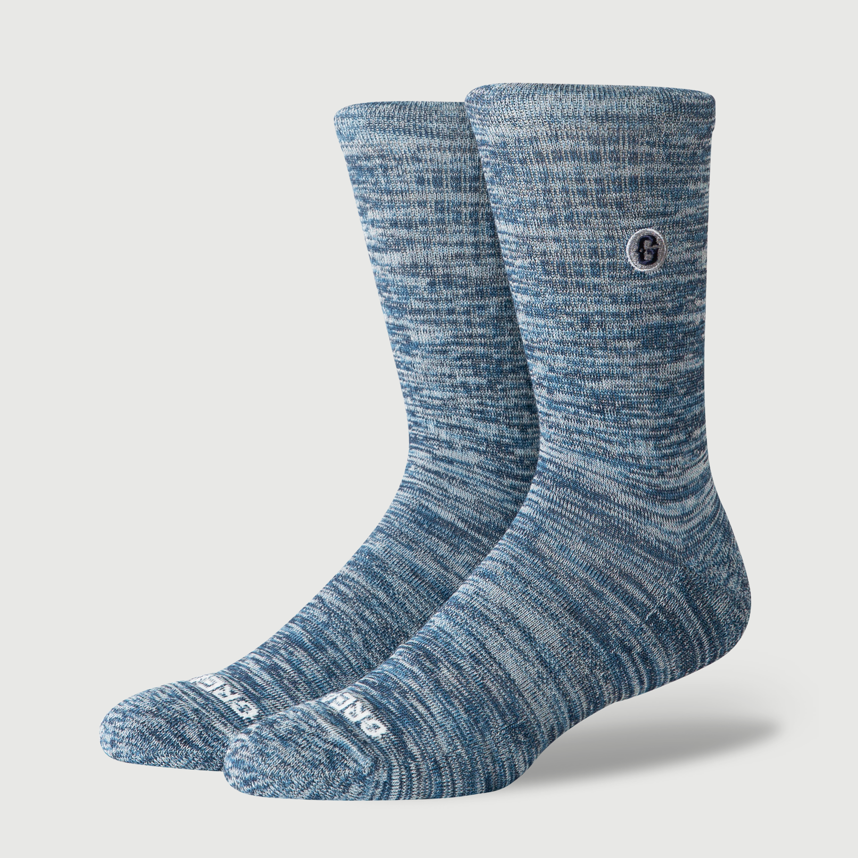 GREATS The Melange Crew Sock - Navy at GREATS