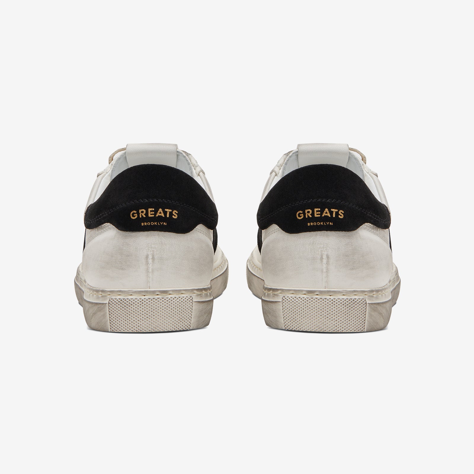 Greats - The Charlie Distressed - White/Black - Men's Shoe – GREATS