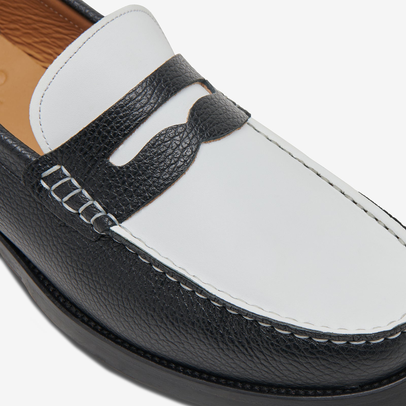 Greats The Essex Penny Loafer Black White Men s Shoe GREATS