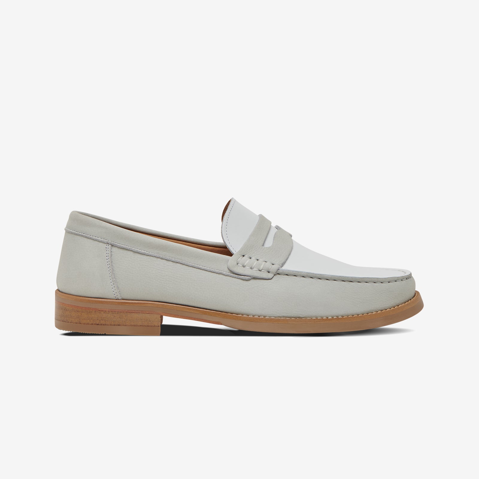 The Essex Penny Loafer - Light Grey