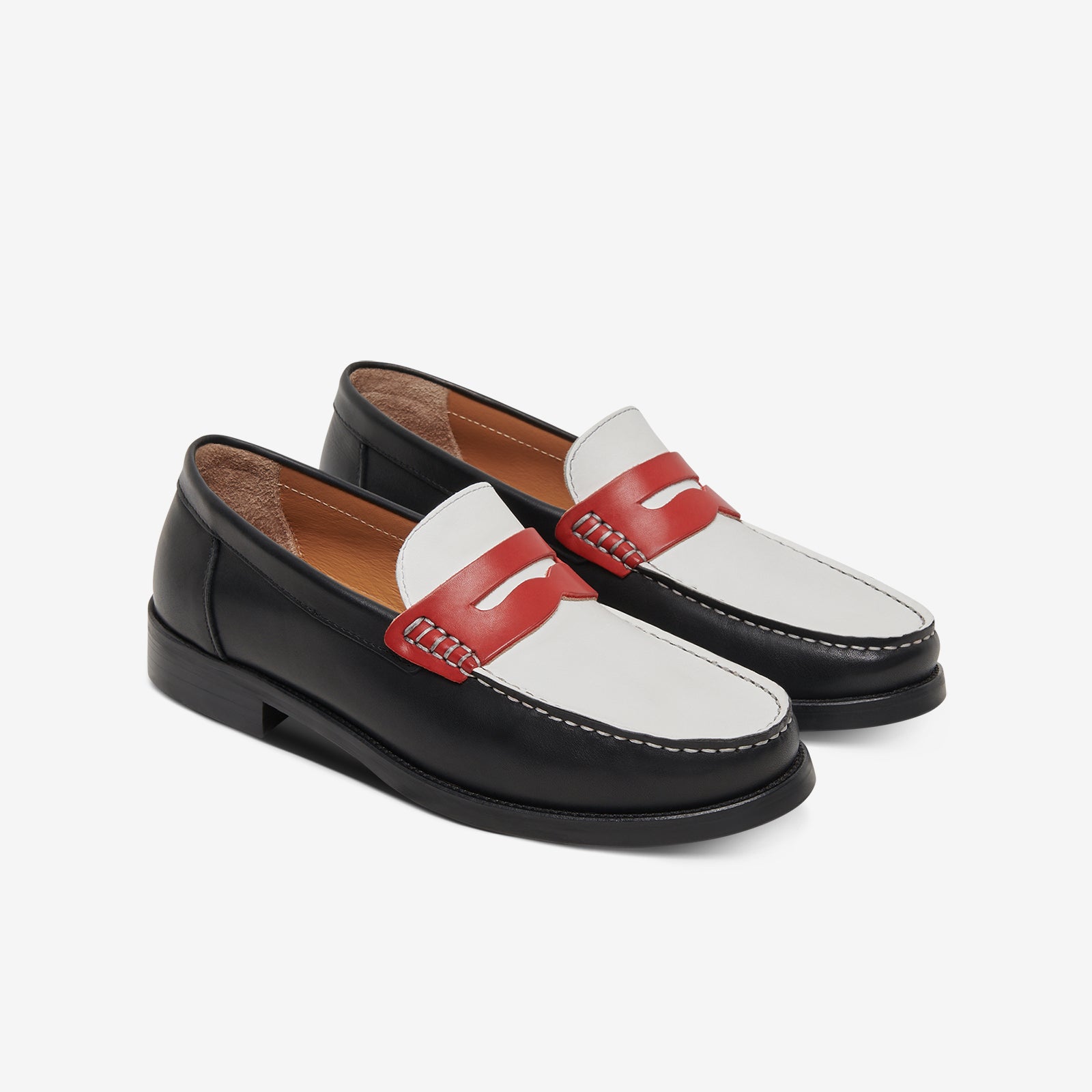 The Essex Penny Loafer - Retro Red/Black
