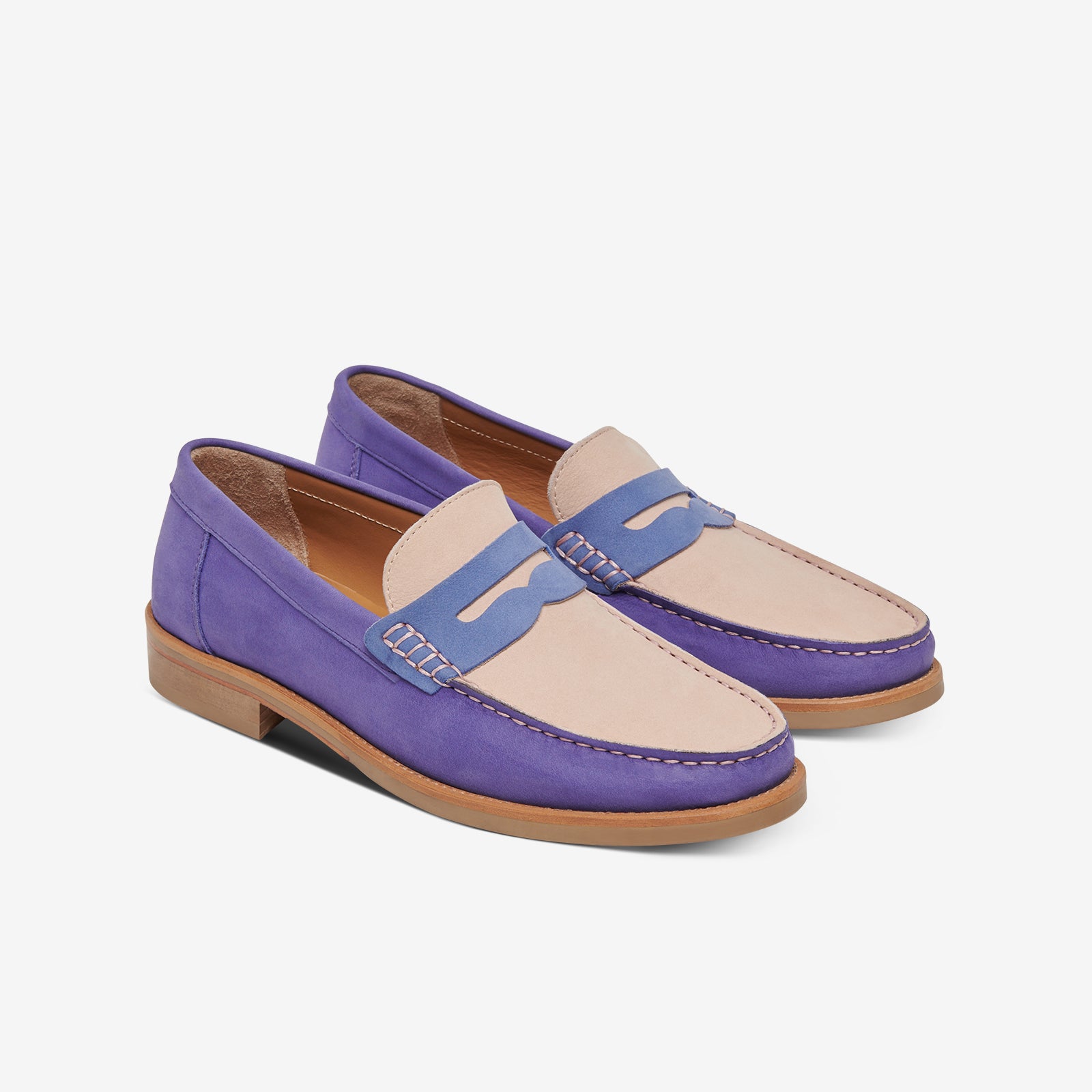 blue loafer shoes