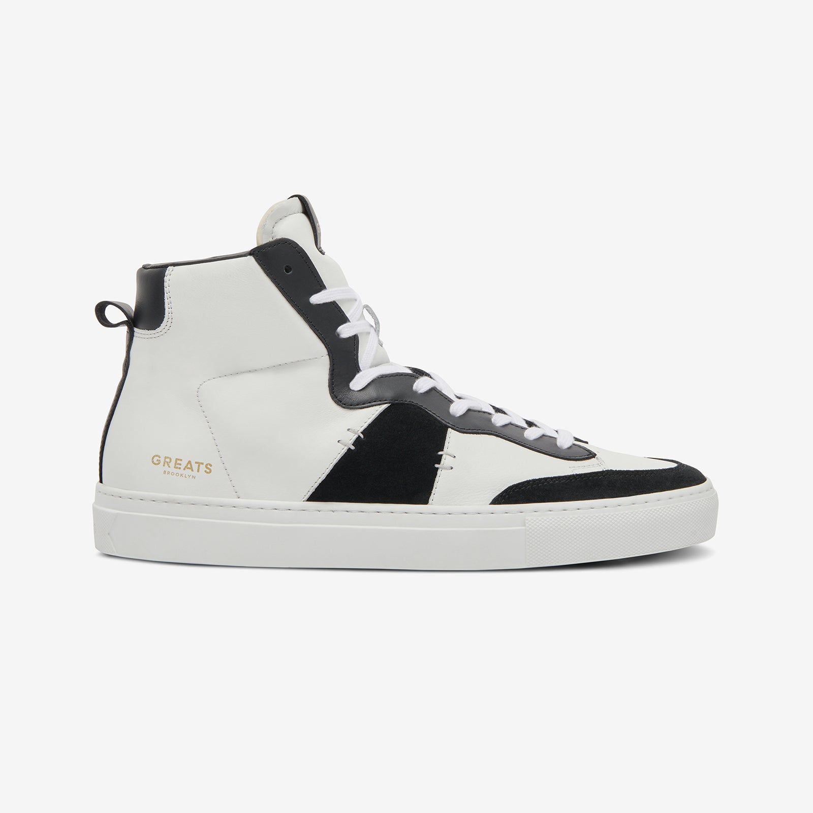 Greats - The Royale 2.0 High - White/Black - Men's Shoe – GREATS