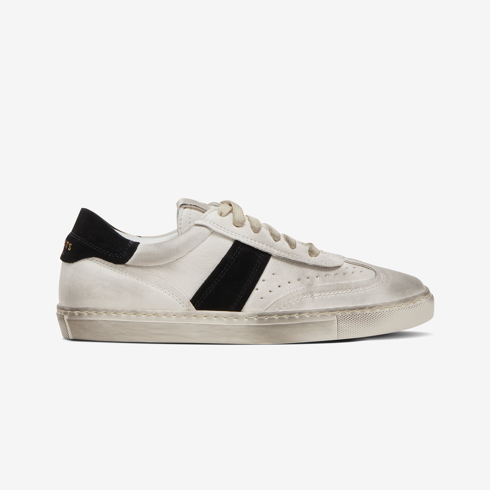 Greats - The Charlie Distressed - White/Black - Women's Shoe – GREATS