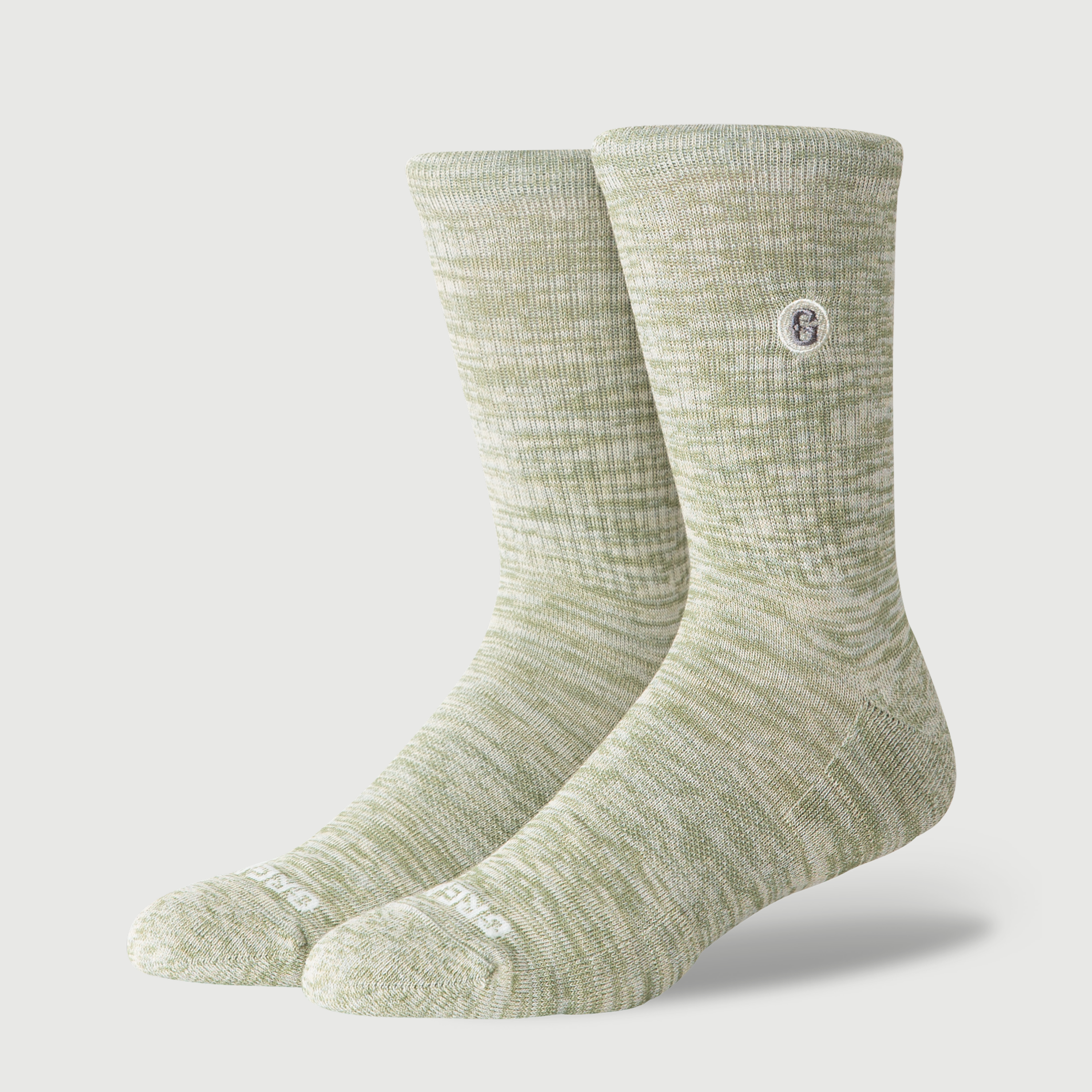 GREATS The Melange Crew Sock - Sage at GREATS