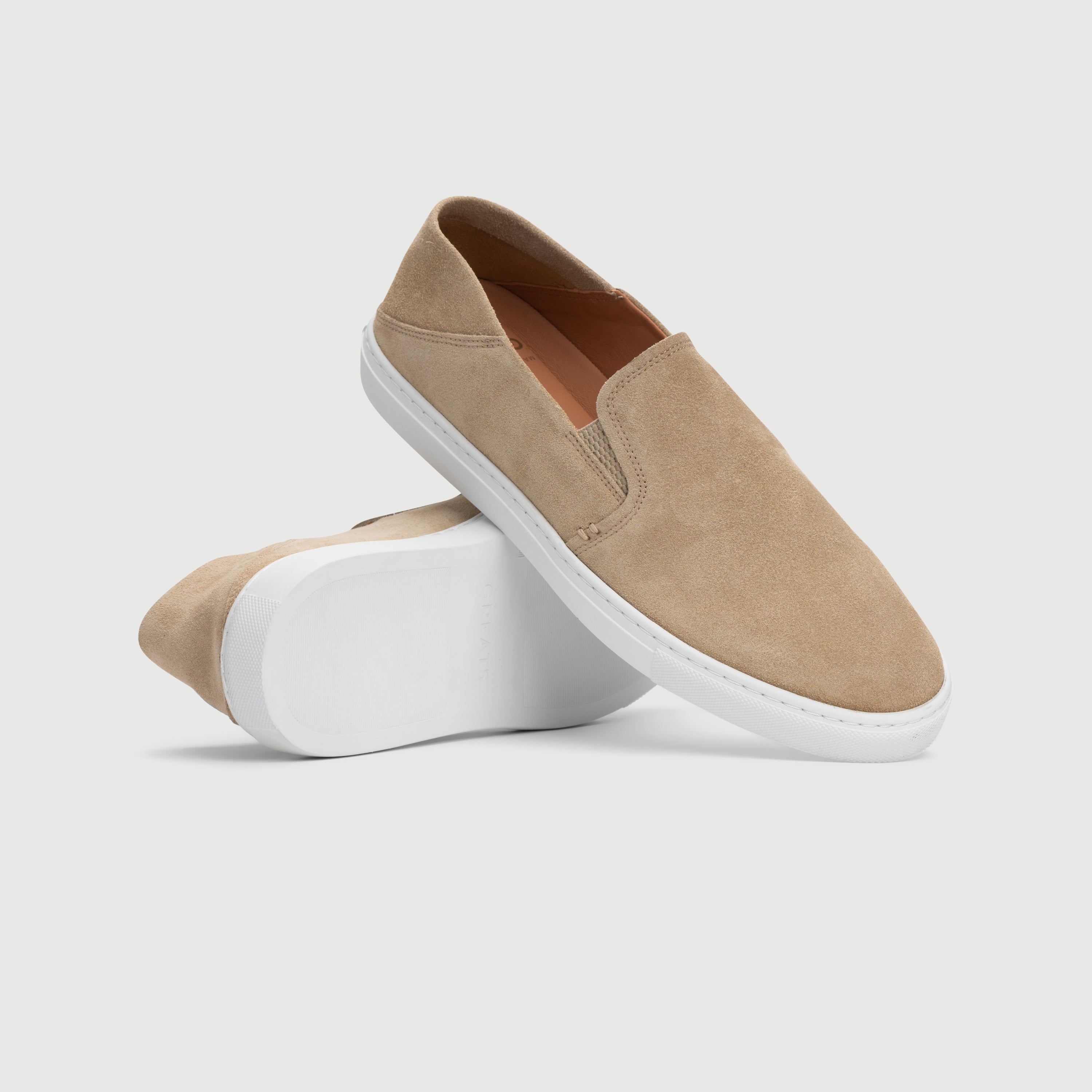 GREATS Reign Slip-On Men's Shoes Tan : 7 M, Leather GREATS Reign Slip-On Men's Shoes Tan : 7 M, Leather
