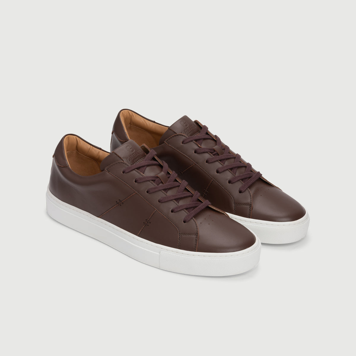 Greats Brown Leather Wooster Wool Slip Ons close main image 2