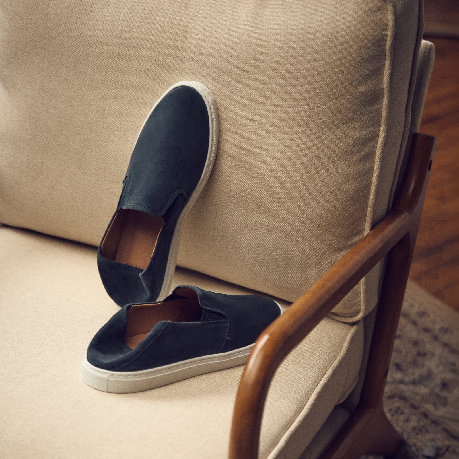 navy blue slip on dress shoes Navy Slip On | Gustin | Shoes