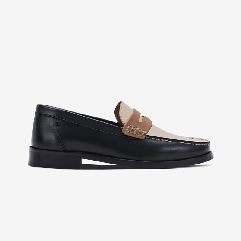 The Essex Penny Loafer - Black Multi